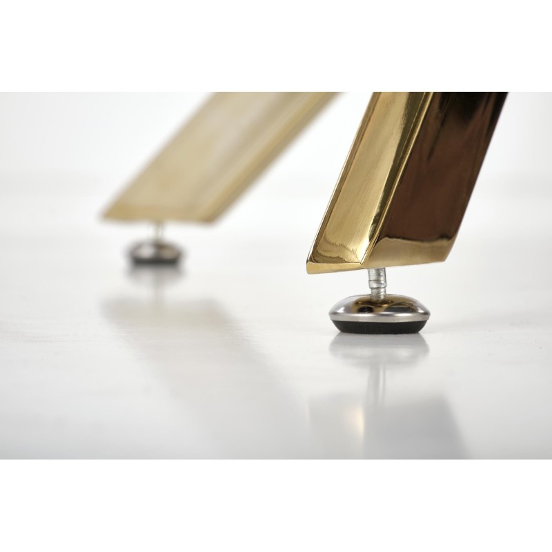 'RAYMOND 2 Table, Top - White Marble, Legs - Gold' 'RAYMOND 2 Table, Top - White Marble, Legs - Gold'