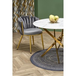 'RAYMOND 2 Table, Top - White Marble, Legs - Gold' 'RAYMOND 2 Table, Top - White Marble, Legs - Gold'
