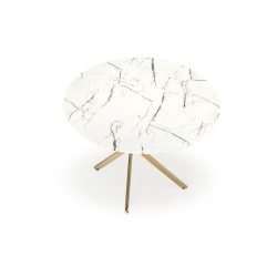 'RAYMOND 2 Table, Top - White Marble, Legs - Gold' 'RAYMOND 2 Table, Top - White Marble, Legs - Gold'