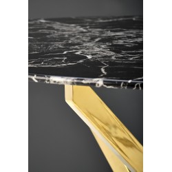'RAYMOND 2 Table, Top - Black Marble, Legs - Gold' 'RAYMOND 2 Table, Top - Black Marble, Legs - Gold'