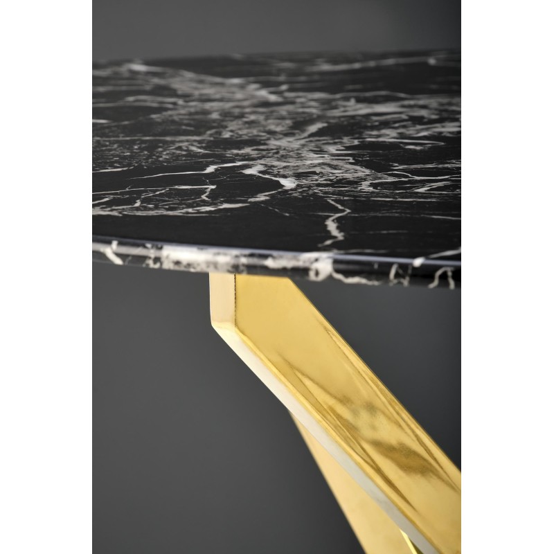 'RAYMOND 2 Table, Top - Black Marble, Legs - Gold' 'RAYMOND 2 Table, Top - Black Marble, Legs - Gold'