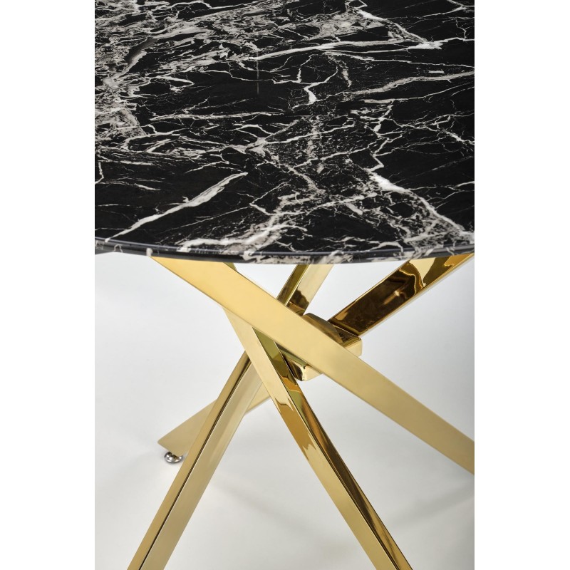 'RAYMOND 2 Table, Top - Black Marble, Legs - Gold' 'RAYMOND 2 Table, Top - Black Marble, Legs - Gold'
