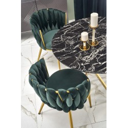 'RAYMOND 2 Table, Top - Black Marble, Legs - Gold' 'RAYMOND 2 Table, Top - Black Marble, Legs - Gold'