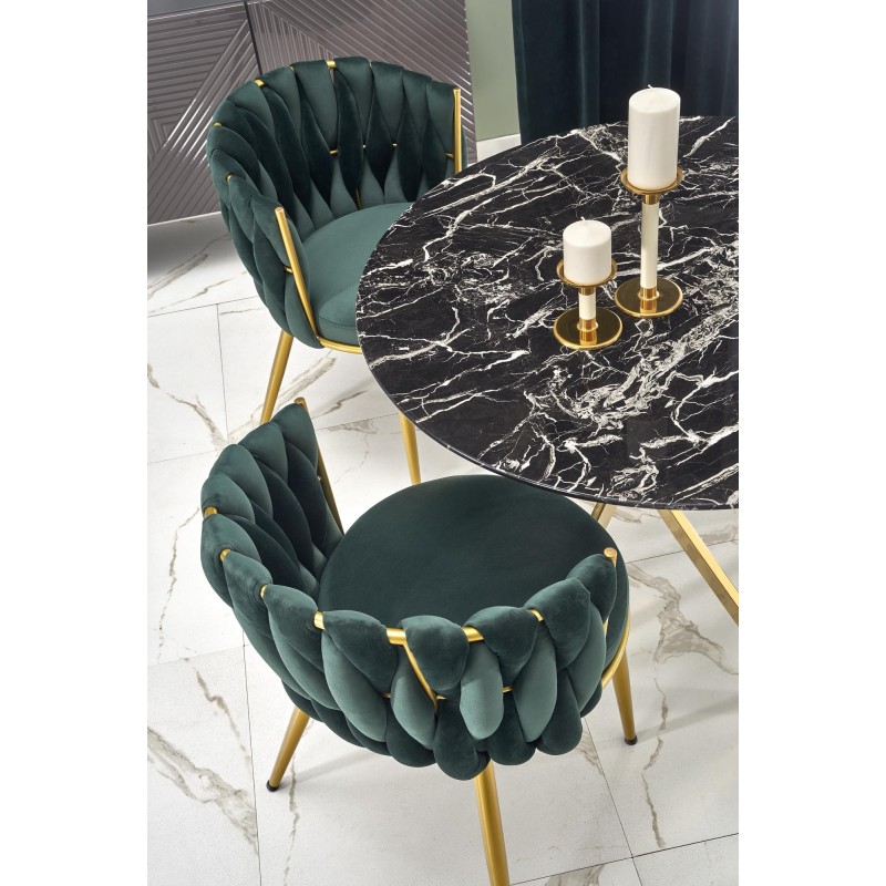 'RAYMOND 2 Table, Top - Black Marble, Legs - Gold' 'RAYMOND 2 Table, Top - Black Marble, Legs - Gold'