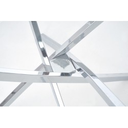 'RAYMOND Table, Top - Transparent, Legs - Chrome' 'RAYMOND Table, Top - Transparent, Legs - Chrome'