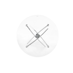 'RAYMOND Table, Top - Transparent, Legs - Chrome' 'RAYMOND Table, Top - Transparent, Legs - Chrome'