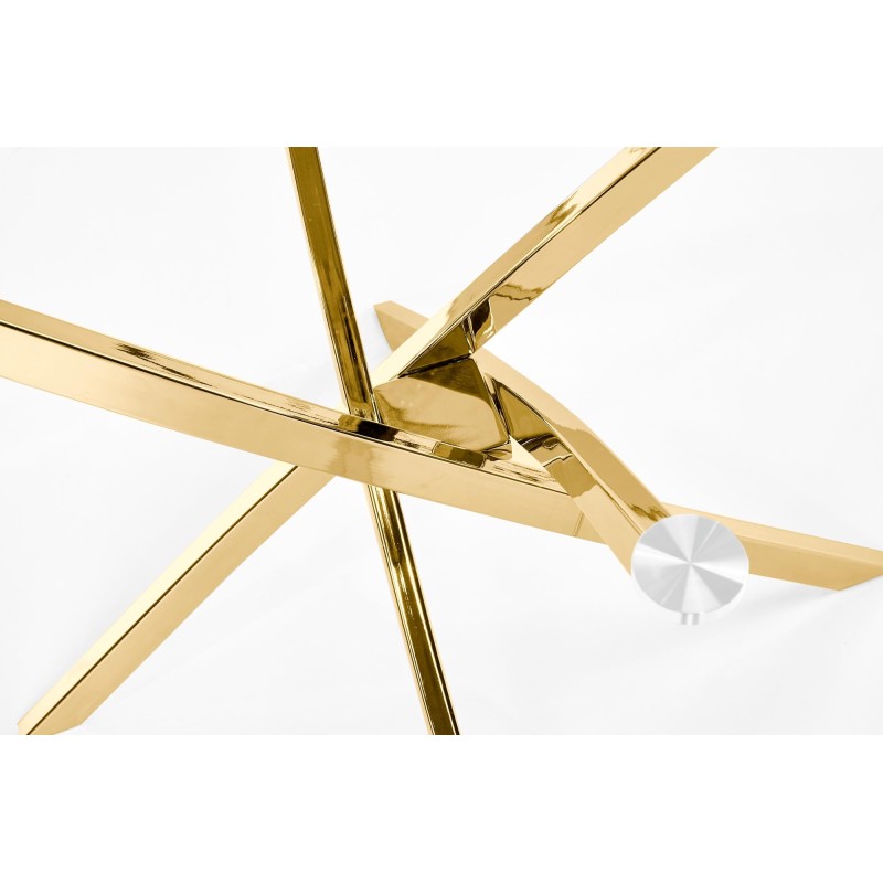 'RAYMOND Table, Top - Transparent, Legs - Gold' 'RAYMOND Table, Top - Transparent, Legs - Gold'