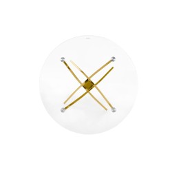 'RAYMOND Table, Top - Transparent, Legs - Gold' 'RAYMOND Table, Top - Transparent, Legs - Gold'