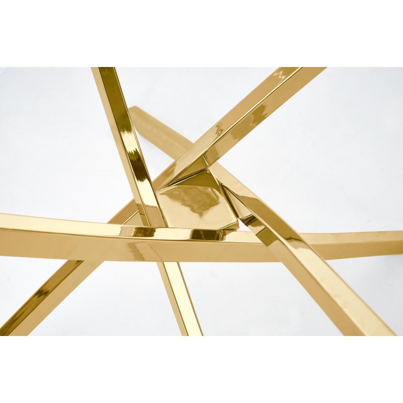 'RAYMOND Table, Top - Transparent, Legs - Gold' 'RAYMOND Table, Top - Transparent, Legs - Gold'