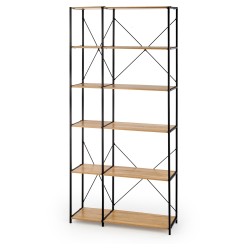 'REG19 Sonoma Oak / Black Bookcase' 'REG19 Sonoma Oak / Black Bookcase'