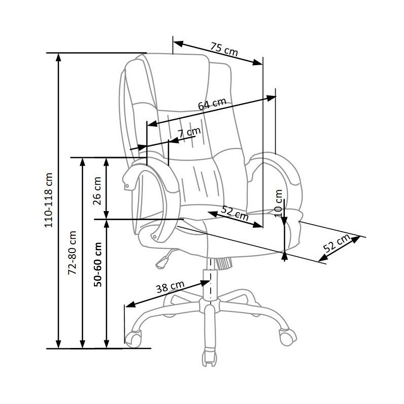 'RELAX 2 Dark Ash Office Armchair' 'RELAX 2 Dark Ash Office Armchair'