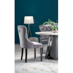 'REMIGIO Extendable Table Top: White Marble, Leg: Ash Grey' 'REMIGIO Extendable Table Top: White Marble, Leg: Ash Grey'
