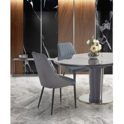'RICARDO Extendable Table in Ashen Marble' 'RICARDO Extendable Table in Ashen Marble'