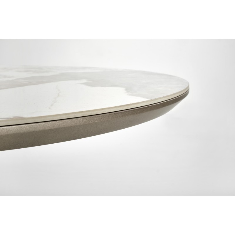 'ROBINSON Extendable Table, Beige Marble / Cappuccino / Black' 'ROBINSON Extendable Table, Beige Marble / Cappuccino / Black'