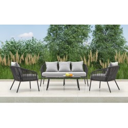 'ROCCA Garden Set, Dark Ash / Light Ash'