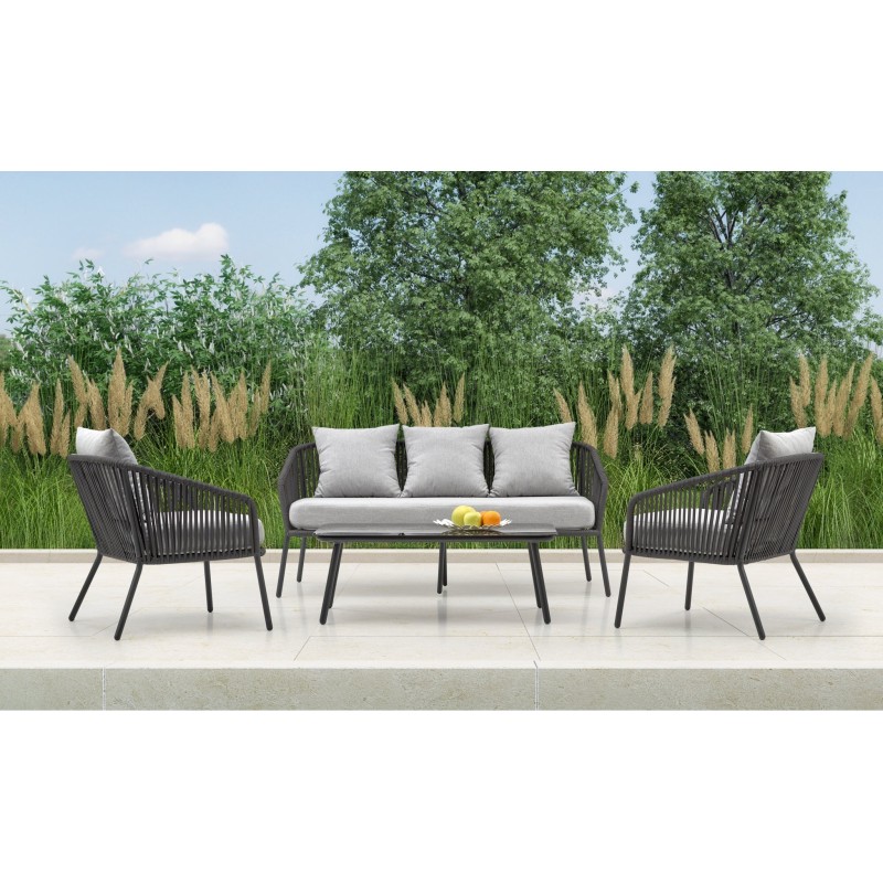 'ROCCA Garden Set, Dark Ash / Light Ash' 'ROCCA Garden Set, Dark Ash / Light Ash'