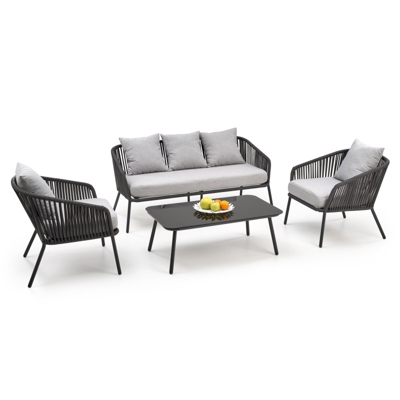 'ROCCA Garden Set, Dark Ash / Light Ash' 'ROCCA Garden Set, Dark Ash / Light Ash'