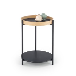 'ROLO Black Coffee Table / Natural Oak'