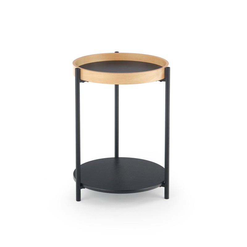 'ROLO Black Coffee Table / Natural Oak' 'ROLO Black Coffee Table / Natural Oak'