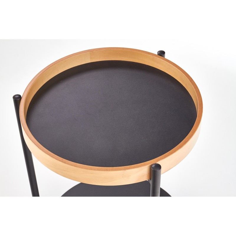 'ROLO Black Coffee Table / Natural Oak' 'ROLO Black Coffee Table / Natural Oak'