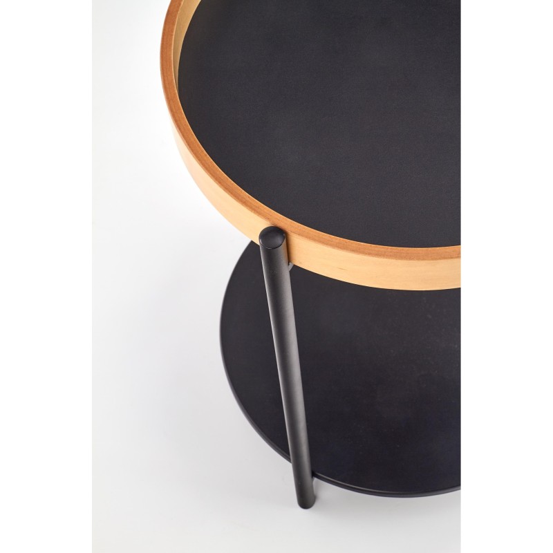 'ROLO Black Coffee Table / Natural Oak' 'ROLO Black Coffee Table / Natural Oak'