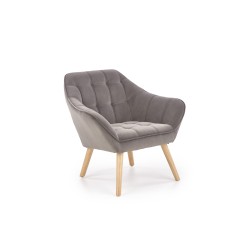 'ROMEO Relaxation Armchair in Ash Grey / Natural'