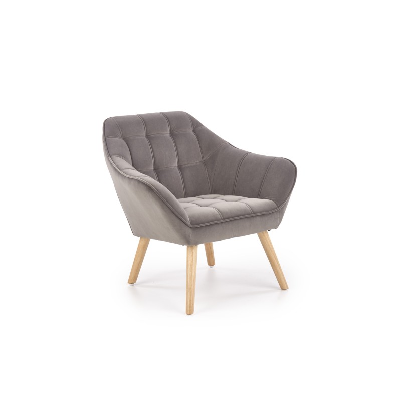 'ROMEO Relaxation Armchair in Ash Grey / Natural' 'ROMEO Relaxation Armchair in Ash Grey / Natural'