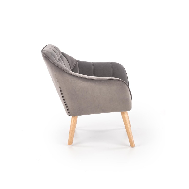 'ROMEO Relaxation Armchair in Ash Grey / Natural' 'ROMEO Relaxation Armchair in Ash Grey / Natural'