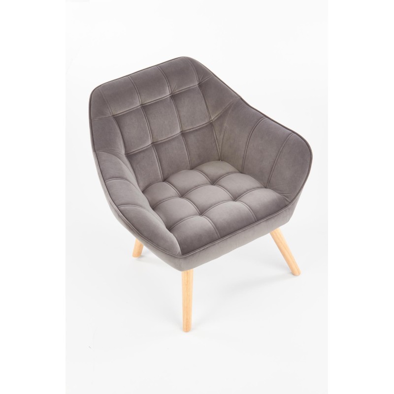 'ROMEO Relaxation Armchair in Ash Grey / Natural' 'ROMEO Relaxation Armchair in Ash Grey / Natural'