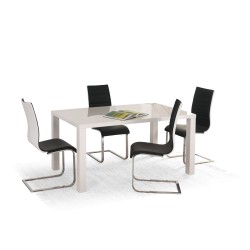 'RONALD White Extendable Table 120÷160/80'
