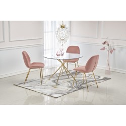'RONDO Table, Top - Clear, Legs - Gold' 'RONDO Table, Top - Clear, Legs - Gold'