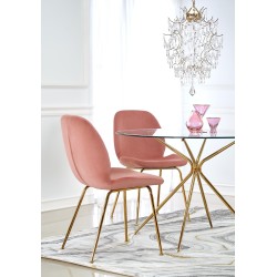'RONDO Table, Top - Clear, Legs - Gold' 'RONDO Table, Top - Clear, Legs - Gold'