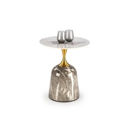 'ROSA Coffee Table White Marble / Ashen Marble / Gold'