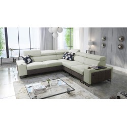 Ecksofa Prestige III mit Schlaffunktion und USB-Anschluss - Weich im Griff, Freya 210.11 + Tauro 8207