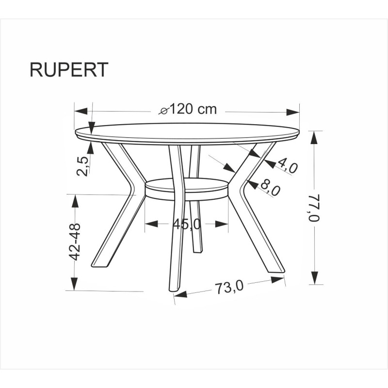 'RUPERT Round Walnut Table' 'RUPERT Round Walnut Table'