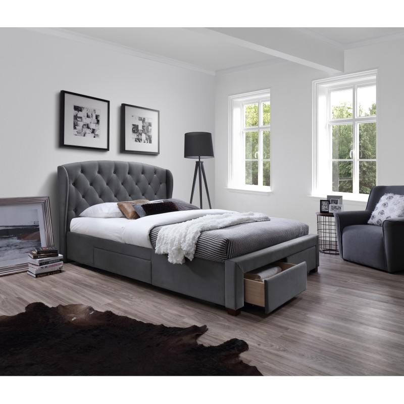 'SABRINA Ash Bed with Drawers'