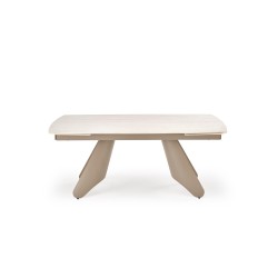 'SALIX Extendable Table, Travertine / Cashmere' 'SALIX Extendable Table, Travertine / Cashmere'