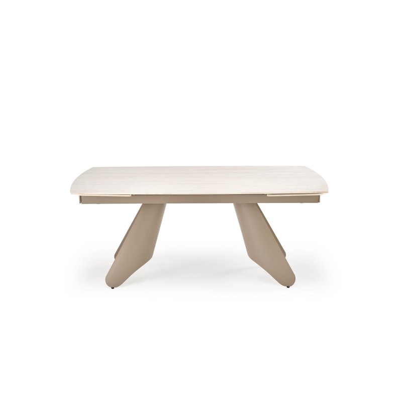 'SALIX Extendable Table, Travertine / Cashmere' 'SALIX Extendable Table, Travertine / Cashmere'