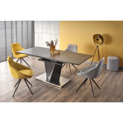 'SALVADOR Extendable Table Top - Dark Ash, Legs - Dark Ash'
