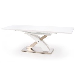 'SANDOR Extendable White Lacquered Table' 'SANDOR Extendable White Lacquered Table'