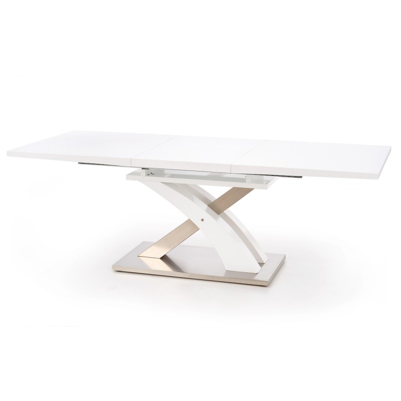 'SANDOR Extendable White Lacquered Table' 'SANDOR Extendable White Lacquered Table'