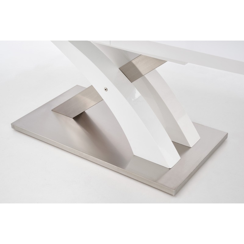 'SANDOR Extendable White Lacquered Table' 'SANDOR Extendable White Lacquered Table'