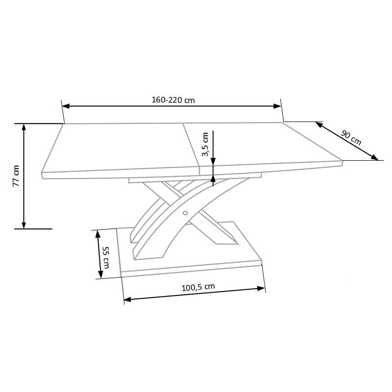 'SANDOR Extendable Sonoma Oak Table' 'SANDOR Extendable Sonoma Oak Table'