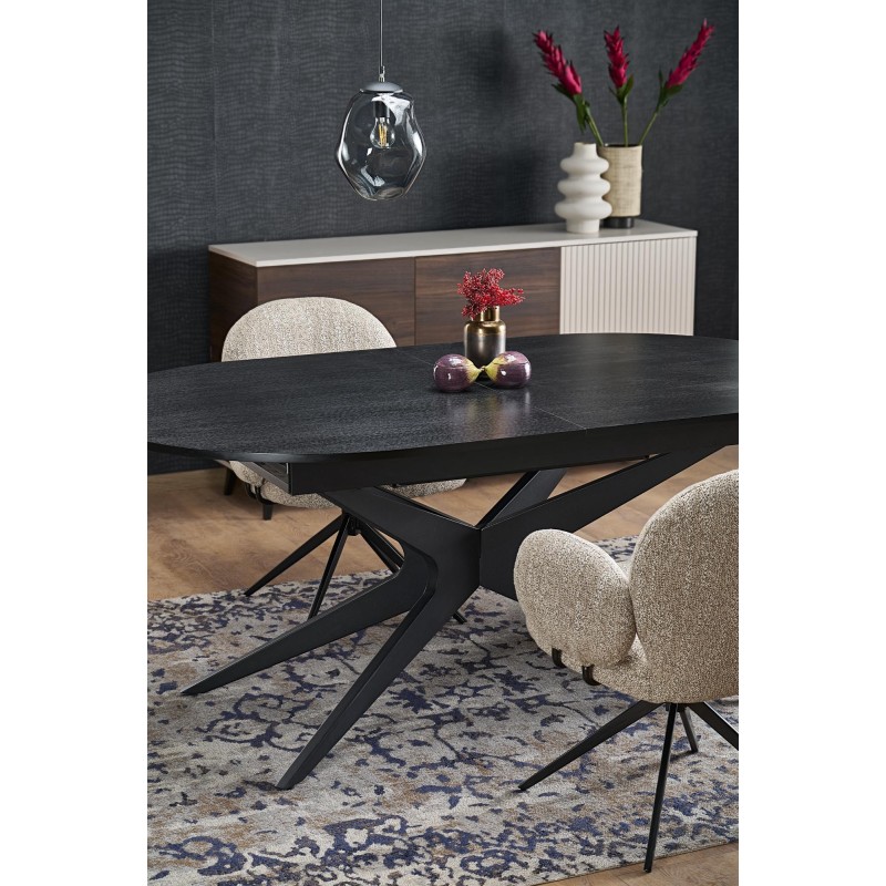 'SANDRO Extendable Table, Black' 'SANDRO Extendable Table, Black'