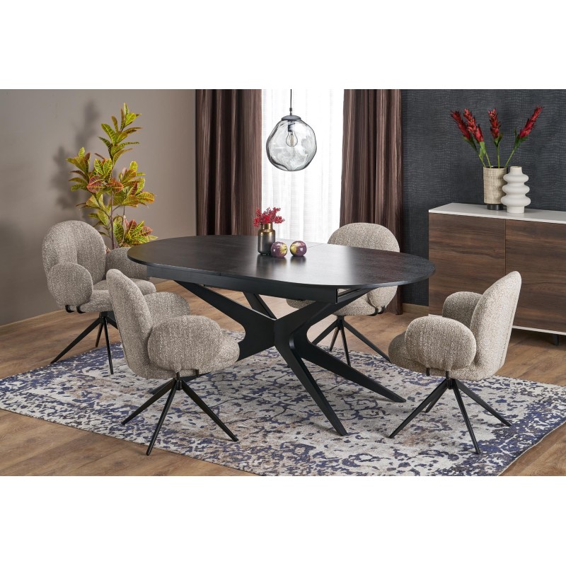 'SANDRO Extendable Table, Black' 'SANDRO Extendable Table, Black'