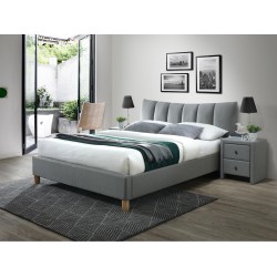 'SANDY 2 Upholstered Bed in Ash Fabric'