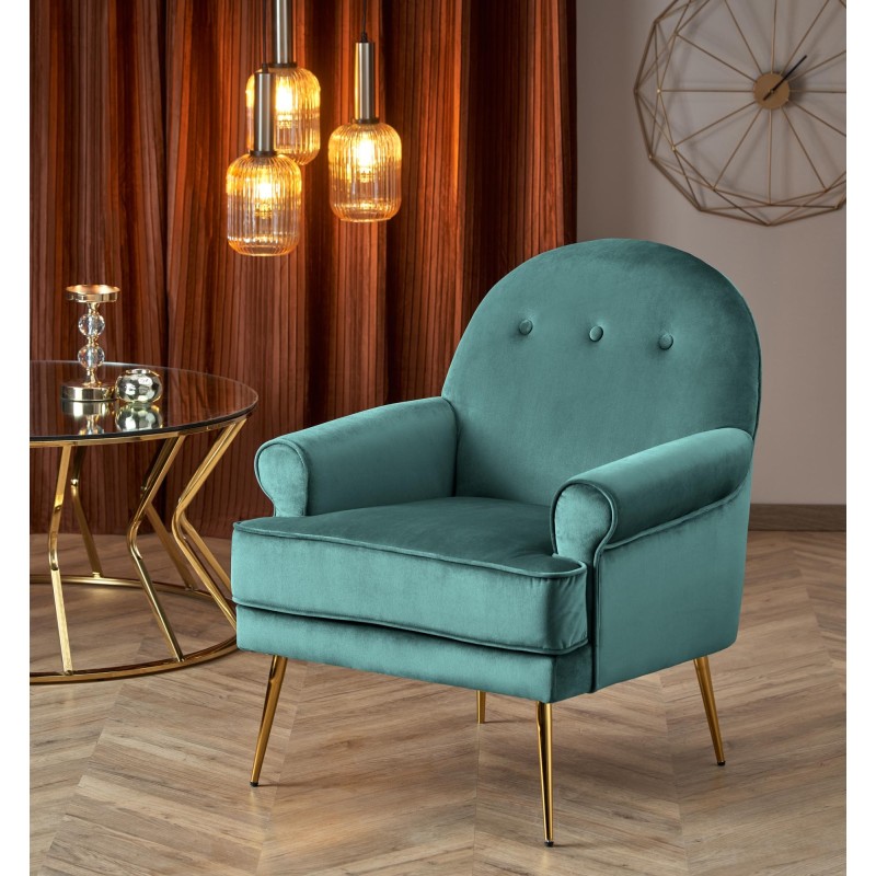 'SANTI Relaxation Chair Dark Green / Gold' 'SANTI Relaxation Chair Dark Green / Gold'