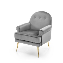 'SANTI Relaxation Chair in Ash Gray / Gold'