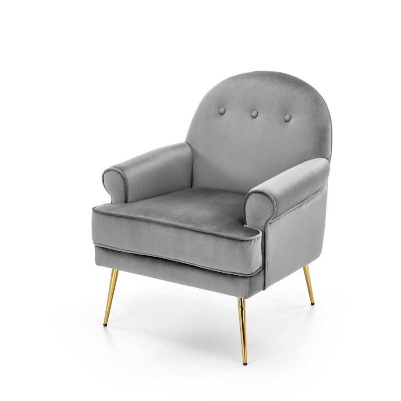 'SANTI Relaxation Chair in Ash Gray / Gold' 'SANTI Relaxation Chair in Ash Gray / Gold'