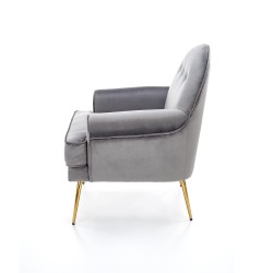 'SANTI Relaxation Chair in Ash Gray / Gold' 'SANTI Relaxation Chair in Ash Gray / Gold'